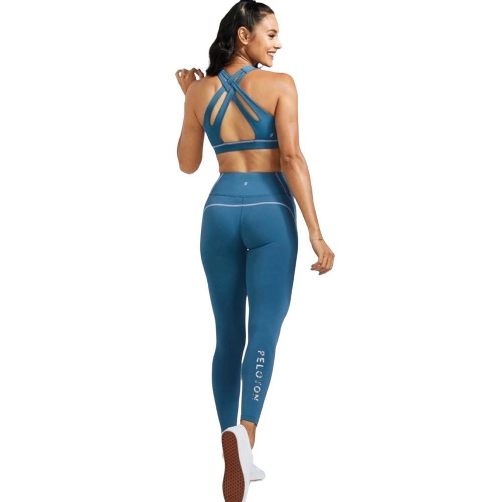 PELOTON Move Mission Athletic Leggings, Blue, Athleisure, Yoga, Cycling, Workout